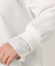 OLKBD37099 eur3(エウルキューブ) 【大きいサイズ】レイヤード風ボウタイトップス ホワイト(90)