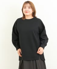 OLKBS18070 eur3(エウルキューブ) 【大きいサイズ/a.v.v×eur3】ダンボールカットソー ブラック(94)