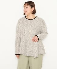 OLKBS25070 eur3(エウルキューブ) 【大きいサイズ】カルゼツイードチュニック モカ(84)