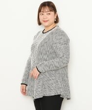 OLKBS25070 eur3(エウルキューブ) 【大きいサイズ】カルゼツイードチュニック ブラック(94)