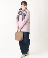 OLKBV34079 eur3(エウルキューブ) 【大きいサイズ】袖タックニットソー ピンク(03)