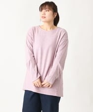 OLKBV34079 eur3(エウルキューブ) 【大きいサイズ】袖タックニットソー ピンク(03)