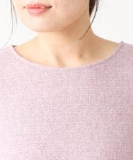 OLKBV34079 eur3(エウルキューブ) 【大きいサイズ】袖タックニットソー ピンク(03)