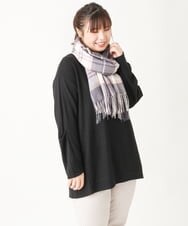 OLKBV34079 eur3(エウルキューブ) 【大きいサイズ】袖タックニットソー ブラック(94)