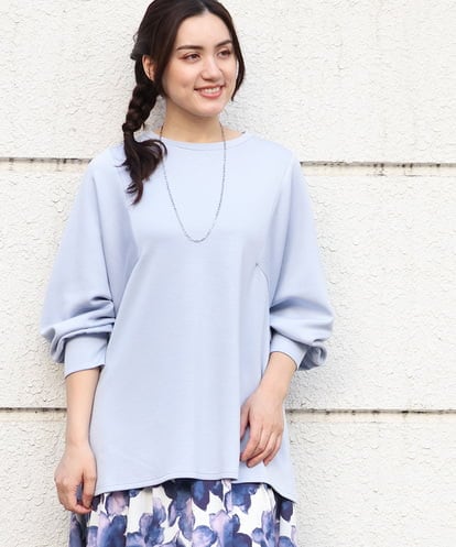 OLKBV37079  【大きいサイズ】ドルマンスリーブダンボールカットソー