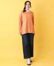 OLKBV38089 eur3(エウルキューブ) 【大きいサイズ】ケーブルジャージーカットソー オレンジ(15)