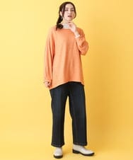 OLKBV38089 eur3(エウルキューブ) 【大きいサイズ】ケーブルジャージーカットソー オレンジ(15)