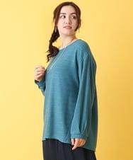 OLKBV38089 eur3(エウルキューブ) 【大きいサイズ】ケーブルジャージーカットソー グリーン(35)