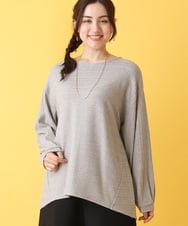 OLKBV38089 eur3(エウルキューブ) 【大きいサイズ】ケーブルジャージーカットソー モカ(84)