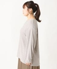 OLKBV38089 eur3(エウルキューブ) 【大きいサイズ】ケーブルジャージーカットソー モカ(84)