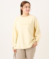 OLKCD08064 eur3(エウルキューブ) 【大きいサイズ】ロゴスウェットライクプルオーバー ライトイエロー(20)