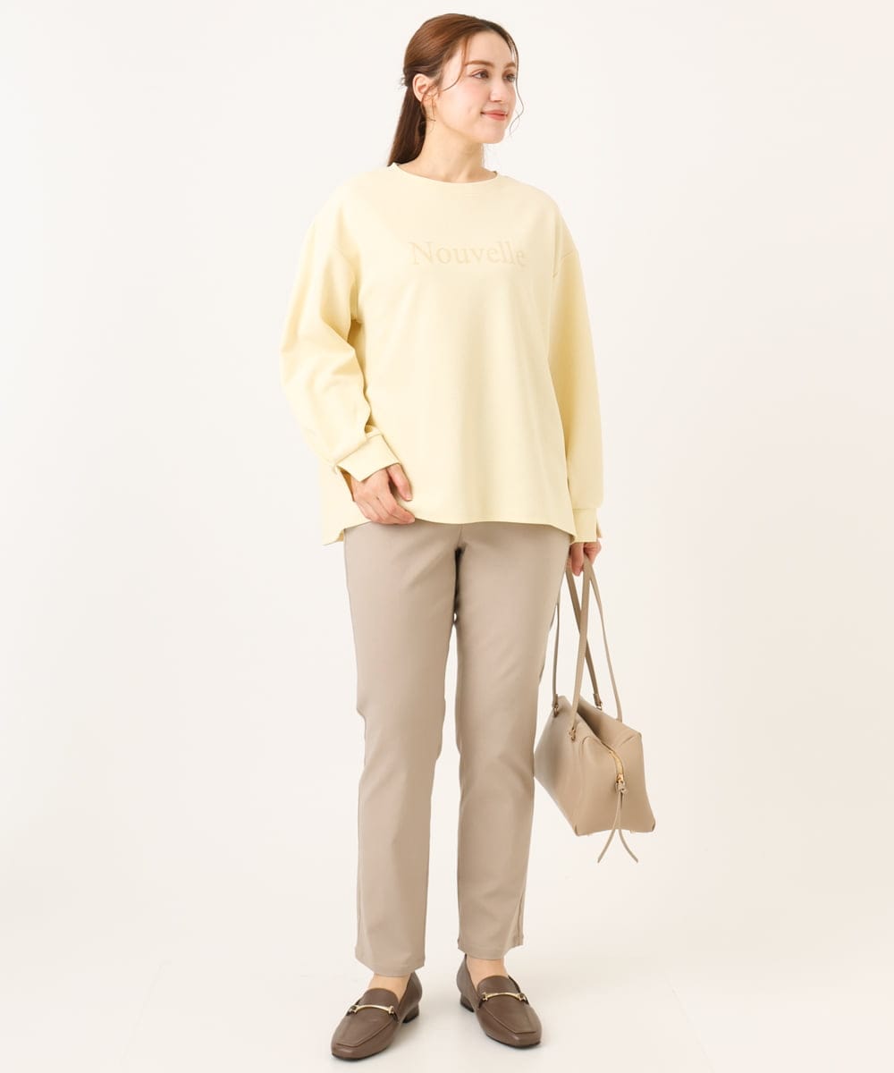 OLKCD08064 eur3(エウルキューブ) 【大きいサイズ】ロゴスウェットライクプルオーバー ライトイエロー(20)