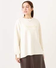 OLKCD08064 eur3(エウルキューブ) 【大きいサイズ】ロゴスウェットライクプルオーバー アイボリー(80)