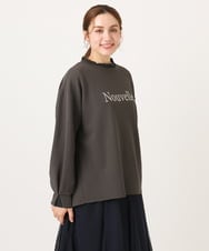 OLKCD08064 eur3(エウルキューブ) 【大きいサイズ】ロゴスウェットライクプルオーバー ダークグレー(93)