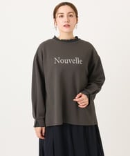 OLKCD08064 eur3(エウルキューブ) 【大きいサイズ】ロゴスウェットライクプルオーバー ダークグレー(93)