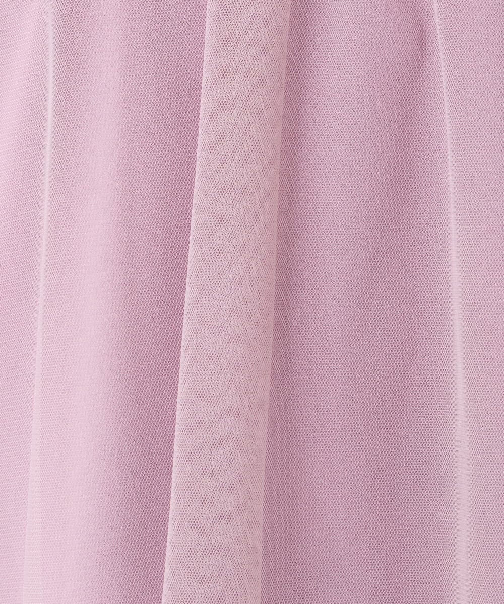 OLKCV06089 eur3(エウルキューブ) 【大きいサイズ】チュールデザインカットソー ラベンダー(60)