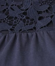 OLKDA03089 eur3(エウルキューブ) 【大きいサイズ】レースコンビカットソー ネイビー(57)