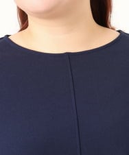 OLKDD01099 eur3(エウルキューブ) 【大きいサイズ/セットアップ対応】カットジョーゼットバックティアードカットソー ネイビー(57)