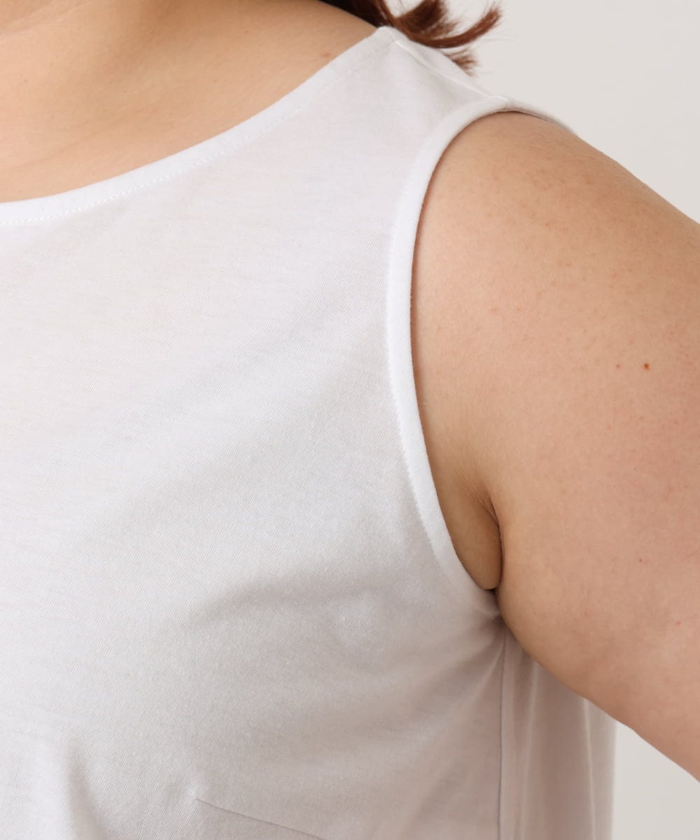 OLKDD02069 eur3(エウルキューブ) 【WEB先行販売】【大きいサイズ】レースヘムタンクトップ ホワイト(90)