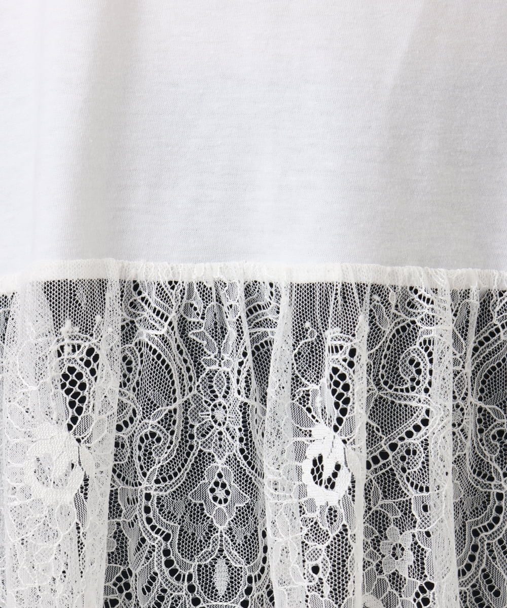 OLKDD02069 eur3(エウルキューブ) 【WEB先行販売】【大きいサイズ】レースヘムタンクトップ ホワイト(90)