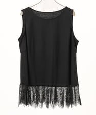 OLKDD02069 eur3(エウルキューブ) 【WEB先行販売】【大きいサイズ】レースヘムタンクトップ ブラック(94)