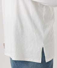 OLKDD03069 eur3(エウルキューブ) 【WEB先行販売】【大きいサイズ】コットン長袖Tシャツ アイボリー(ロゴ）