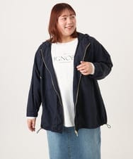 OLKDD03069 eur3(エウルキューブ) 【WEB先行販売】【大きいサイズ】コットン長袖Tシャツ アイボリー(ロゴ）