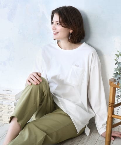 OLKDD03069  【WEB先行販売】【大きいサイズ】コットン長袖Tシャツ