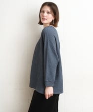 OLKDD05069 eur3(エウルキューブ) 【WEB先行販売】【大きいサイズ】リップルジャージー2WAYカットソー ブルー