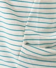 OLKDD15059 eur3(エウルキューブ) 【WEB先行販売】【大きいサイズ】リップルボーダーカットソー ライトグリーン