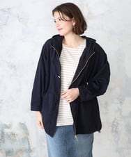 OLKDD15059 eur3(エウルキューブ) 【WEB先行販売】【大きいサイズ】リップルボーダーカットソー アイボリー