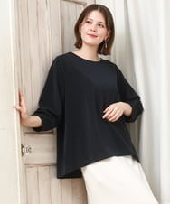 OLKDD16069 eur3(エウルキューブ) 【WEB先行販売】【大きいサイズ】バックスリットプルオーバー ネイビー