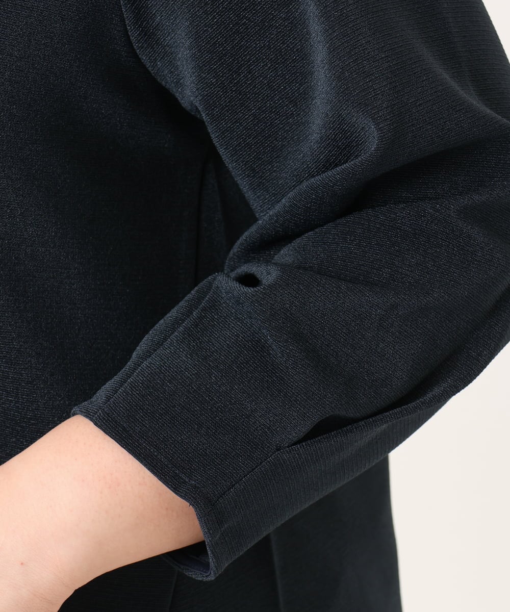 OLKDD16069 eur3(エウルキューブ) 【WEB先行販売】【大きいサイズ】バックスリットプルオーバー ネイビー