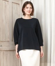 OLKDD16069 eur3(エウルキューブ) 【WEB先行販売】【大きいサイズ】バックスリットプルオーバー ネイビー