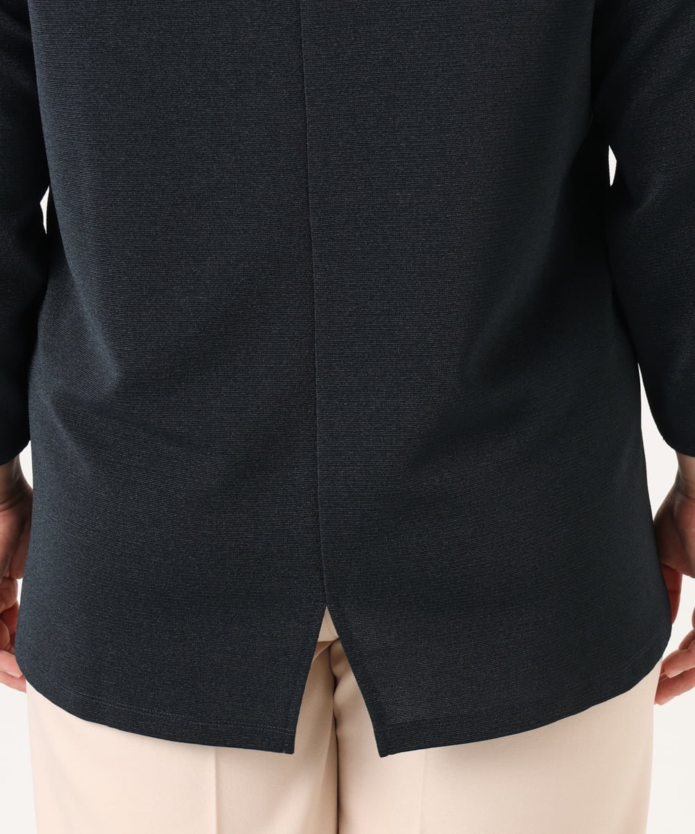 OLKDD16069 eur3(エウルキューブ) 【WEB先行販売】【大きいサイズ】バックスリットプルオーバー ネイビー