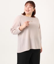 OLKDD16069 eur3(エウルキューブ) 【WEB先行販売】【大きいサイズ】バックスリットプルオーバー グレージュ