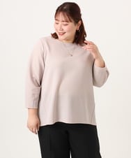 OLKDD16069 eur3(エウルキューブ) 【WEB先行販売】【大きいサイズ】バックスリットプルオーバー グレージュ