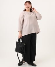 OLKDD16069 eur3(エウルキューブ) 【WEB先行販売】【大きいサイズ】バックスリットプルオーバー グレージュ