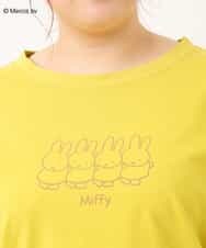 OLKDM15050 eur3(エウルキューブ) 【miffy×eur3】【大きいサイズ】ミッフィープリントカットソー カーキ(36)