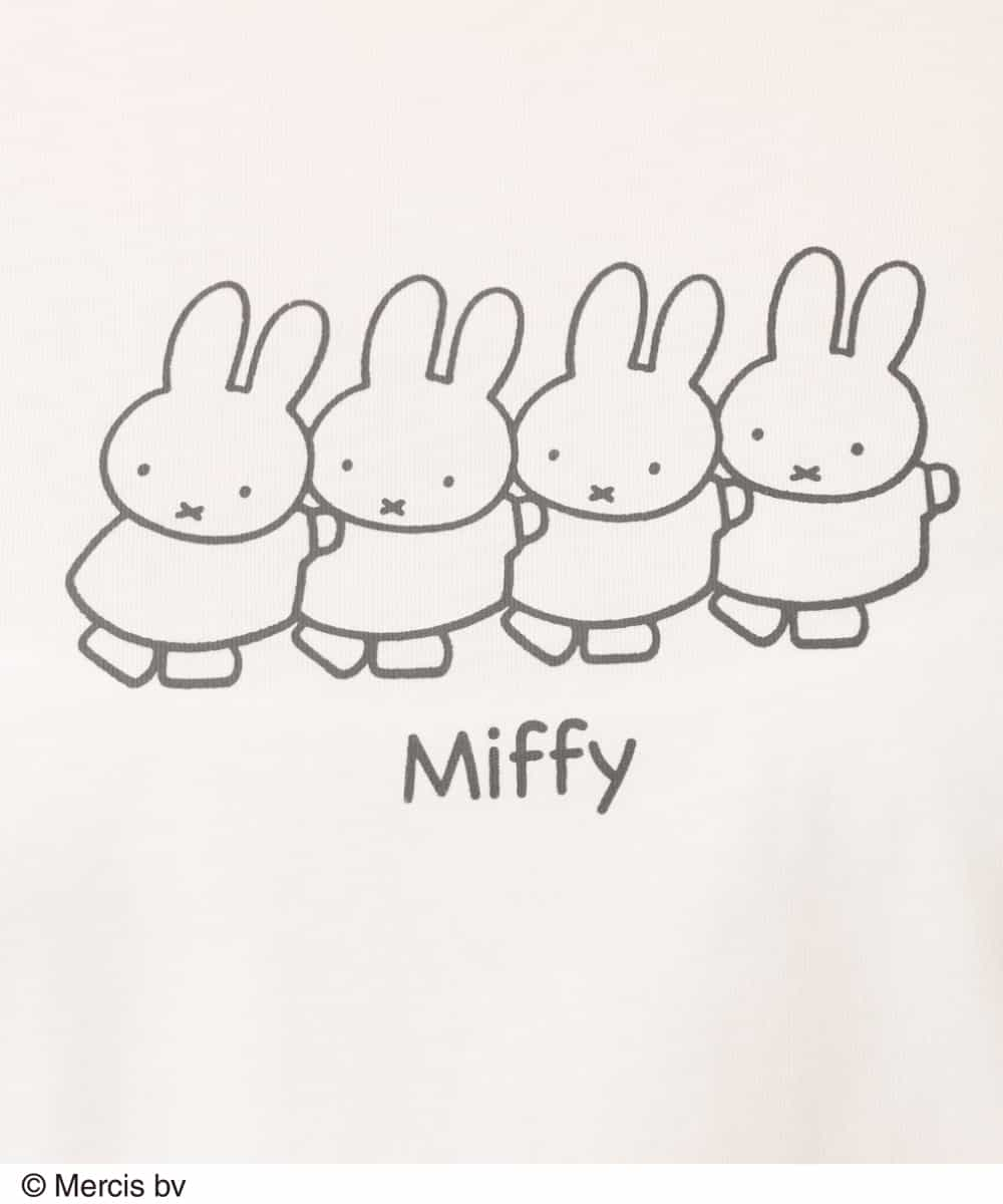 OLKDM15050 eur3(エウルキューブ) 【miffy×eur3】【大きいサイズ】ミッフィープリントカットソー アイボリー(80)