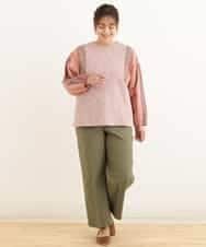 OLKDP04080 eur3(エウルキューブ) 【大きいサイズ】プリントコンビトップス ピンク(03)