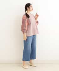 OLKDP04080 eur3(エウルキューブ) 【大きいサイズ】プリントコンビトップス ピンク(03)