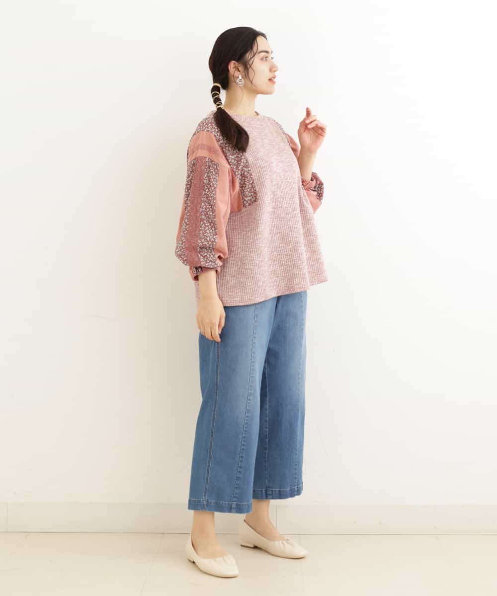 OLKDP04080 eur3(エウルキューブ) 【大きいサイズ】プリントコンビトップス ピンク(03)