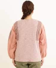 OLKDP04080 eur3(エウルキューブ) 【大きいサイズ】プリントコンビトップス ピンク(03)