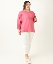 OLKEA13059 eur3(エウルキューブ) 【大きいサイズ】ぽこぽこカットソー ピンク(03)