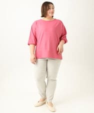OLKEA13059 eur3(エウルキューブ) 【大きいサイズ】ぽこぽこカットソー ピンク(03)
