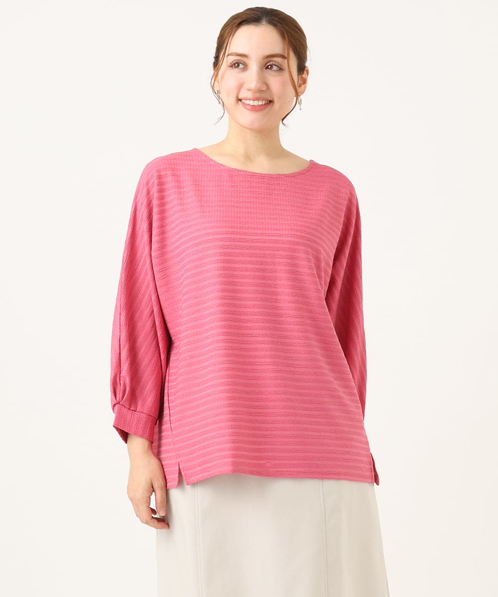 OLKEA13059 eur3(エウルキューブ) 【大きいサイズ】ぽこぽこカットソー ピンク(03)