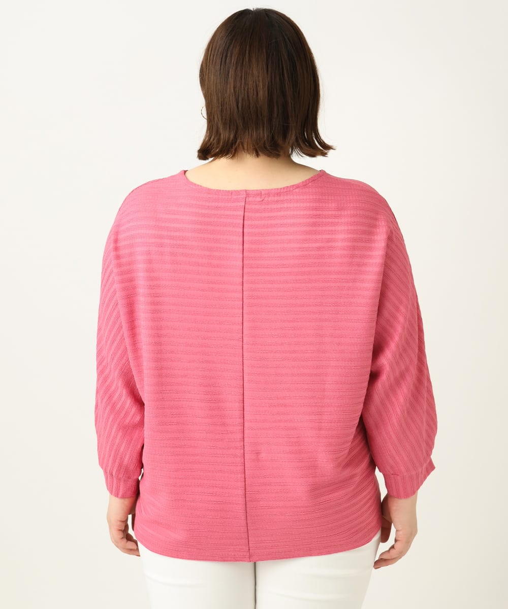 OLKEA13059 eur3(エウルキューブ) 【大きいサイズ】ぽこぽこカットソー ピンク(03)