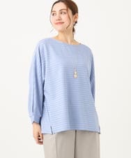 OLKEA13059 eur3(エウルキューブ) 【大きいサイズ】ぽこぽこカットソー ライトブルー(50)