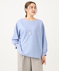 OLKEA13059 eur3(エウルキューブ) 【大きいサイズ】ぽこぽこカットソー ライトブルー(50)
